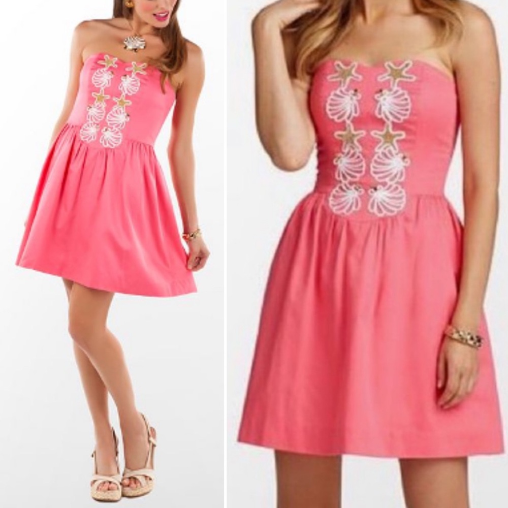 Lilly Pulitzer Pink Mayfield Strapless Dress 4